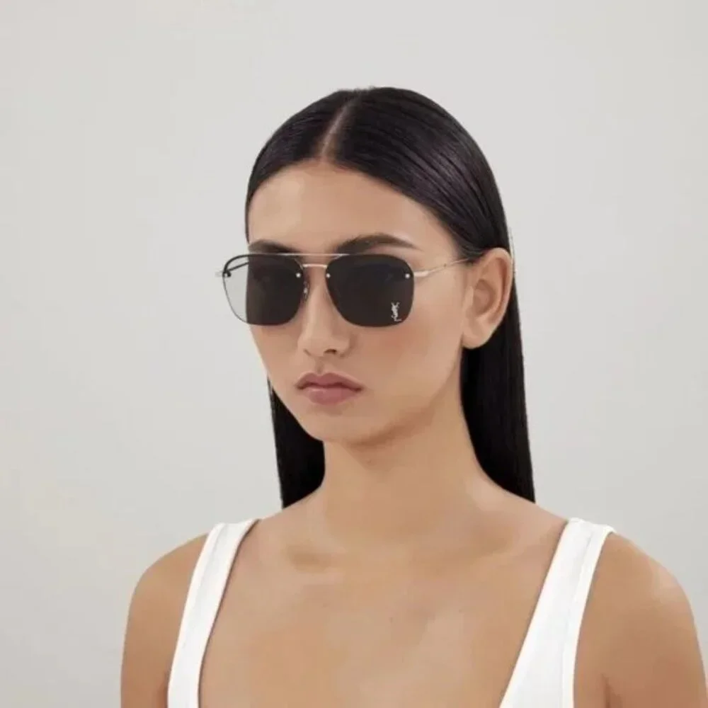 NEW SAINT LAURENT SL309 M 002 SUNGLASSES SL309 001 SILVER UNISEX SL309M 002